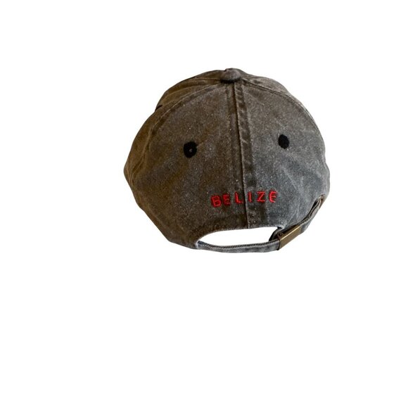 Belize Embroidered Gray Baseball Cap Adjustable Fit 100% Cotton Medium Size Unis - Picture 3 of 5